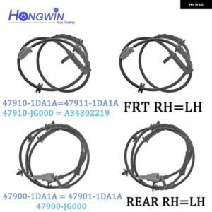 リアフロント ABS ホイールスピードセンサー 07-13 日産 X-TRAIL ROGUE S35 T31 T31Z 2.5L L4 2.5L 47910-1DA1A 47911-1DA1A 47900-JG000