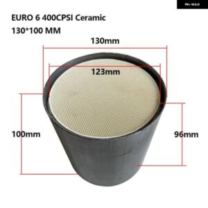 130*100MM 三元触媒セラミック 400CPSI ユーロ6 ハニカム車両排気ガス浄化 ユニット 変換