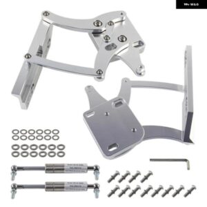 左右 ビレット フードヒンジキットペア フォード マスタング 1967-1969 シルバー CNC アルミ 3.3L 4.1L 4.7L 5.0L 5.8L 6.4L 7.0L