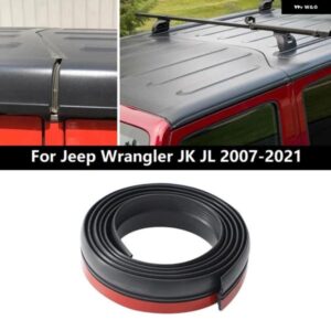 1.6M 車用ルーフフローシールストリップ ゴム製 ジープ ラングラー JK JL 2007-2021 防水 防塵 騒音低減 耐日光