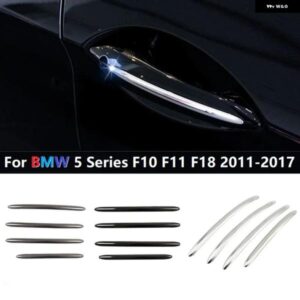 4個入り 車 ドアハンドル カバー トリム ステンレス BMW 5シリーズ F10 F11 F18 2011-2017 カーボン/ ブライトブラック /シルバー