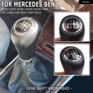 6速 ギア シフト ノブレザーカバー メルセデス ベンツ C クラス W203 W204 W209 シフター レバー アームヘッドボールカーアクセサリー