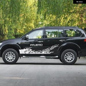 三菱 パジェロ 車ドアサイド PVC ステッカー 2枚セット 自動車用ビニールフィルム デカール DIY デコレーション スタイリング チューニングアクセサリー