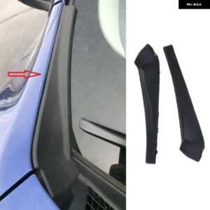 2個 車用フロントサイド ワイパー カウルエクステンション トリム フェンダーカバー 日産 X-TRAIL XTRAIL T32 ROGUE 2014-2020