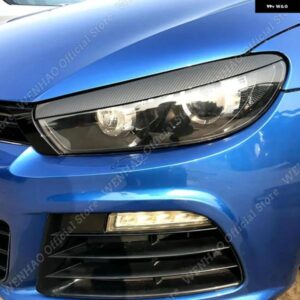 フォルクスワーゲン VW シロッコ 2008-2017 フォグ フロントライト フレーム カバー トリム レーシング ステッカー グリル グロスブラック カーボンルック