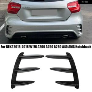 車用リア バンパー カナード サイドベント スポイラー 防止ガード メルセデス ベンツ W176 A200 A250 A260 A45 AMG 2013-2018