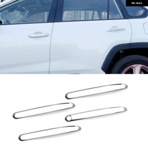 カーアクセサリー トヨタ RAV4 XA50 2019 - 22 ABS クローム ドアハンドル モールディングストリップカバー トリム 4個