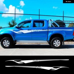 2PCS カー ステッカー ピックアップ ドア サイド ストライプ デカール トラック ウエストライン グラフィカル ビニール カスタム カバー 自動車アクセサリー