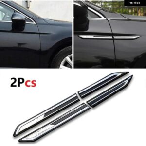 2PCS 車用クロームサイドフェンダーデコレーション ステッカー フェンダー トリム アクセサリー VW MAGOTAN PASSAT B8 RLINE カー スタイリング 付き