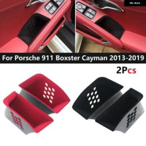 収納 整理用 ABS+フロッキング ポルシェ 911 ボクスター ケイマン 2013-2019 車ドア アームレスト ハンドル オーガナイザー 収納 ボックス
