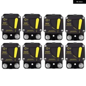 50A 60A 80A 100A 150A 200A 250A 300A AMP サーキット ブレーカー ヒューズリセット 12-48V DC カー オーディオ アンプブレーカー 防水