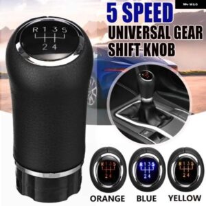 PUレザー 5/6速 ギア シフト ノブ LEDバックライト付き BMW E60 E90 E91 E39 F30 E87 E46 E34 VW ゴルフ 6 7 MK6 汎用