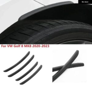 VW ゴルフ 8 MK8 2020-2023 4X カー バンパー フェンダーフレア マッド フラップ スプラッシュガード ホイールアイブロウリップアクセサリー