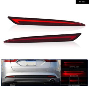 車用リア バンパー リフレクター ライト フォード モンデオ フュージョン 2013 - 18 ダイナミックウィンカーランプ テール ブレーキライト