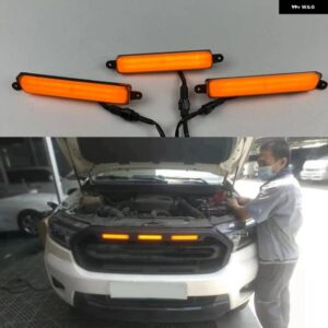 フォグランプ フロント LED DRL デイタイム ライト フォード レンジャー T8 エベレスト 2018 - 21 メッシュマスクカバー LED ライト