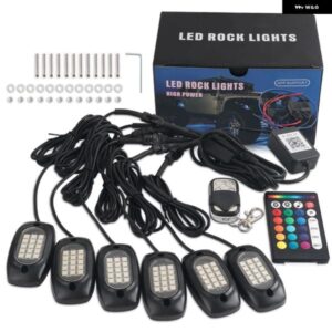 4/5/6ポッド RGB LEDロックライト アプリ コントロール 音楽 ネオンカーアンダーグロー ボトムシャーシライト オフロード トラック SUV 4X4 ATV ボート