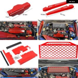 スバル WRX STI 2015-2021 ボンネット エンジン サイド デコレーションストリップ オルタネーター プーリー カバー ラジエーター キャップ カバー