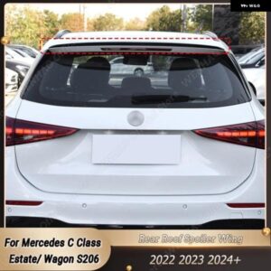 車用リアルーフスポイラー ウィング ウィンドウ テールウィング ディフューザー チューニング グロスブラック メルセデス ベンツ C クラス エステート/ワゴ