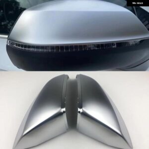アウディ Q5 SQ5 FY 2018 2019 Q7 SQ7 4M 2016 2017 2018 2個 オート 左右 サイド バックミラー カバー シェル マット クローム シルバー