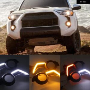 トヨタ 4RUNNER 2014-2023 LED DRL フロント フォグランプ デイタイム ランニングライト 2個