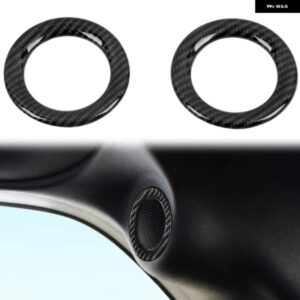 ダッジ デュランゴ 2011-2020 カーアクセサリー ABS プラスチック カーボン ドア ラウド スピーカー サウンドカバー トリム 2個 LHD RHD