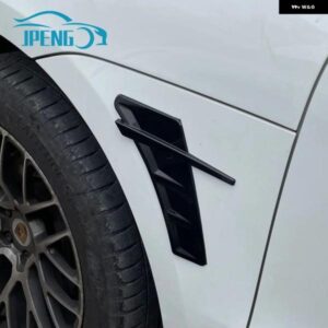 2個入り 汎用 カーフェンダー サイドベント エア アウトレット ブラック 装飾 ステッカー トリム ボディデコレーション カスタム 自動車 外装 アクセサリー