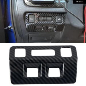 LHD スバル WRX STI 2015-2021 アクセサリー ABS カーボン インテリア ヘッドライト スイッチ 調整カバー トリム カー スタイリング