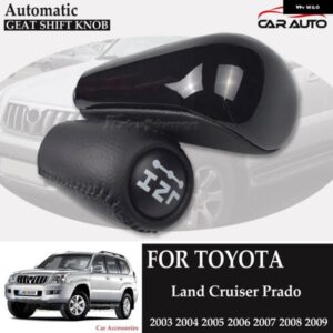 ブラック/ウッドカラー オートマチックトランス ミッション ギア シフト ノブ トヨタ ランドクルーザー プラド FJ150 FJ120 2003-2009 アクセサリー