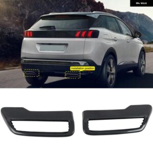 プジョー 3008 5008 アリュール アクセス 2017-20201 カーアクセサリー リアエキゾーストマフラー テール パイプ モールディングカバー トリム 2個