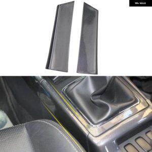 LHD RHD 三菱 ランサー 2008-2017 カーアクセサリー ABS プラスチック ギア シフト パネル フレーム カバー トリム 2個