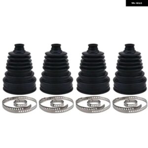 4個 CV 等速ダストカバー ジョイント ブーツ ドライブシャフト シリコン 強力弾力性 車用ツール ブラック 汎用