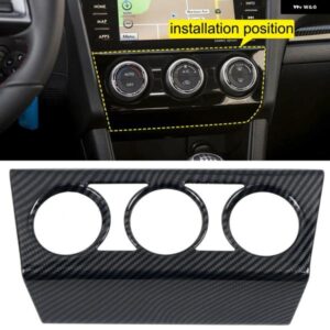 スバル WRX / WRX STI 2017-2019 カーアクセサリー ABS カーボン エアコン スイッチ ボタン カバー トリム 1個