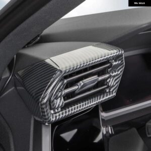 LHDカーアクセサリー アウディ A3 8Y 2020 - 23 カーボン スタイル インテリア ダッシュボード エアベント アウトレット カバー トリム 4個