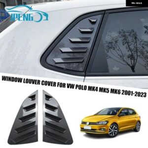 ウィンドウルーバーカバー VW ポロ MK4 9N MK5 6R 6C MK6 AW TSI MPI GTI 2001-2023 リアトライアングルウィンドウシャッター サンシェード エアベント
