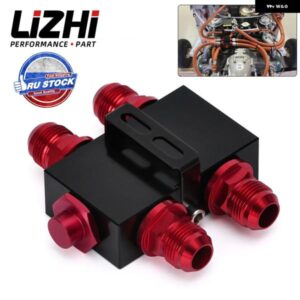 LIZHI RACING - インラインオイルサーモスタット付きオイル フィルター サンドイッチ アダプター AN10フィッティングオイルサンドイッチ アダプター