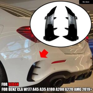 メルセデス ベンツ アクセサリー CLA W177 セダン A45 A35 A180 A200 A220 AMG 2019+ リア バンパー スポイラー サイド カナード エアベント カバー