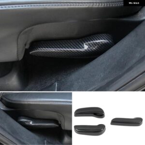 ダッジ デュランゴ 2011-2022 カーアクセサリー ABS プラスチック カーボン コパイロット リアシートポジションスイッチ ボタン カバー トリム 3個 LHD