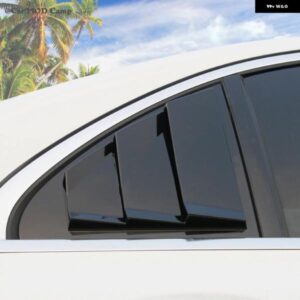 カーアクセサリー メルセデス ベンツ A クラス W176 2013-2018 ABS 光沢ブラック リアウィンドウルーバー シャッター ブラインド カバ??ー トリム 2個