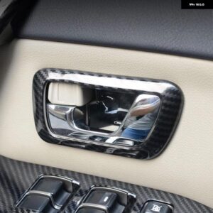 三菱 パジェロ V80 V93 V95 V97 V98 2007-2021 カーボン スタイル インテリア ドアハンドル ボウルカバー トリム 4個