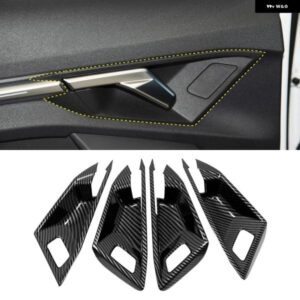 カーアクセサリー アウディ A3 8Y 2020 - 23 カーボン スタイル インテリア ドアハンドル ボウルカバー トリム 4個