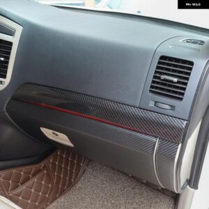 LHD 三菱 パジェロ V80 2007-2021 カーボン スタイル フロントシート ミドル コンソール パネル フレーム ストリップ カバー トリム カー スタイリング
