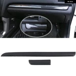 LHD スバル WRX / WRX STI 2015-2019 カーアクセサリー ABS カーボン コンソール ダッシュボード ストライプカバー トリム 2個 LHD