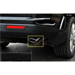 カー スタイリング アクセサリー 2個 ステンレス リアテールマフラーチップエンド パイプ ランドローバー LR4 ディスカバリー 4 2010-2015