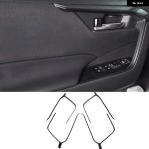 カーアクセサリー トヨタ RAV4 2019-2023 マットブラック インテリア ドア アームレスト ハンドルカバー トリム 4個