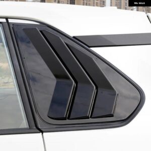 トヨタ RAV4 2019-2023 光沢ブラック リアウィンドウルーバー シャッター ブラインド カバ??ー トリム 2個