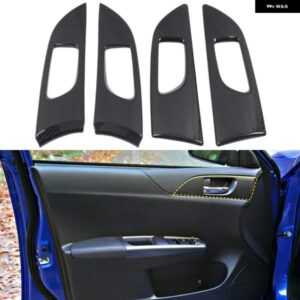 LHD RHD スバル WRX STI 2007-2011 カーアクセサリー ABS カーボン カー ドアハンドル ボウルカバー トリム 4個
