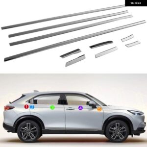ホンダ ヴェゼル HR-V 2021 2022 カーアクセサリー ステンレス クロームボディドアモールディング 装飾 カバー トリム 10個 LHD RHD