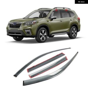 スバル フォレスター SK 2019-2025 カーアクセサリー ウィンドウ バイザー ベントシェード レインサン ウィンドガード デフレクター クローム トリム 付き