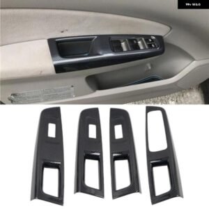 LHD スバル WRX / WRX STI 2007-2011 カーアクセサリー ABS カードアウィンドウリフトスイッチカバー トリム 4個 LHD