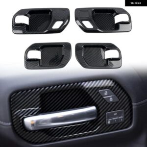 シボレー シルバラード 1500 2019-2021 カーアクセサリー ABS プラスチック カーボン 車 ドアハンドル ボウルカバー トリム 5個